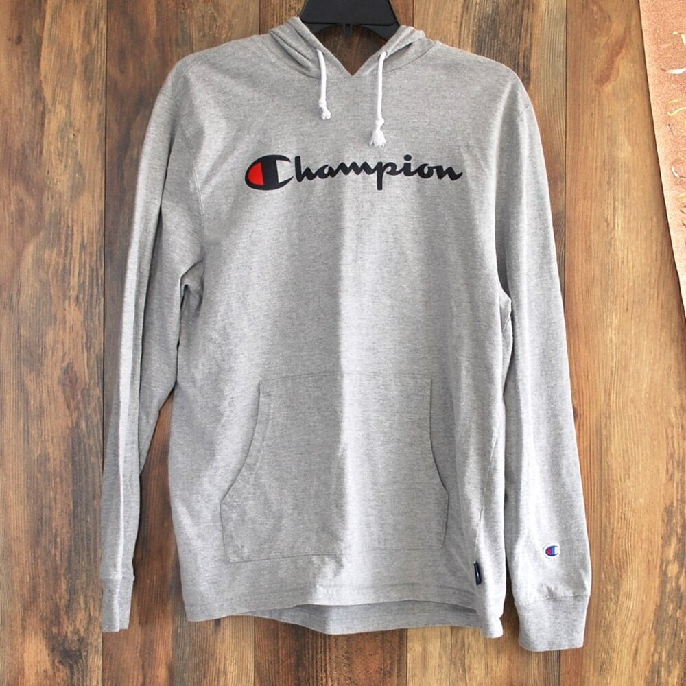 Champion Athletic Wear Gray Hoodie Shirt Size L